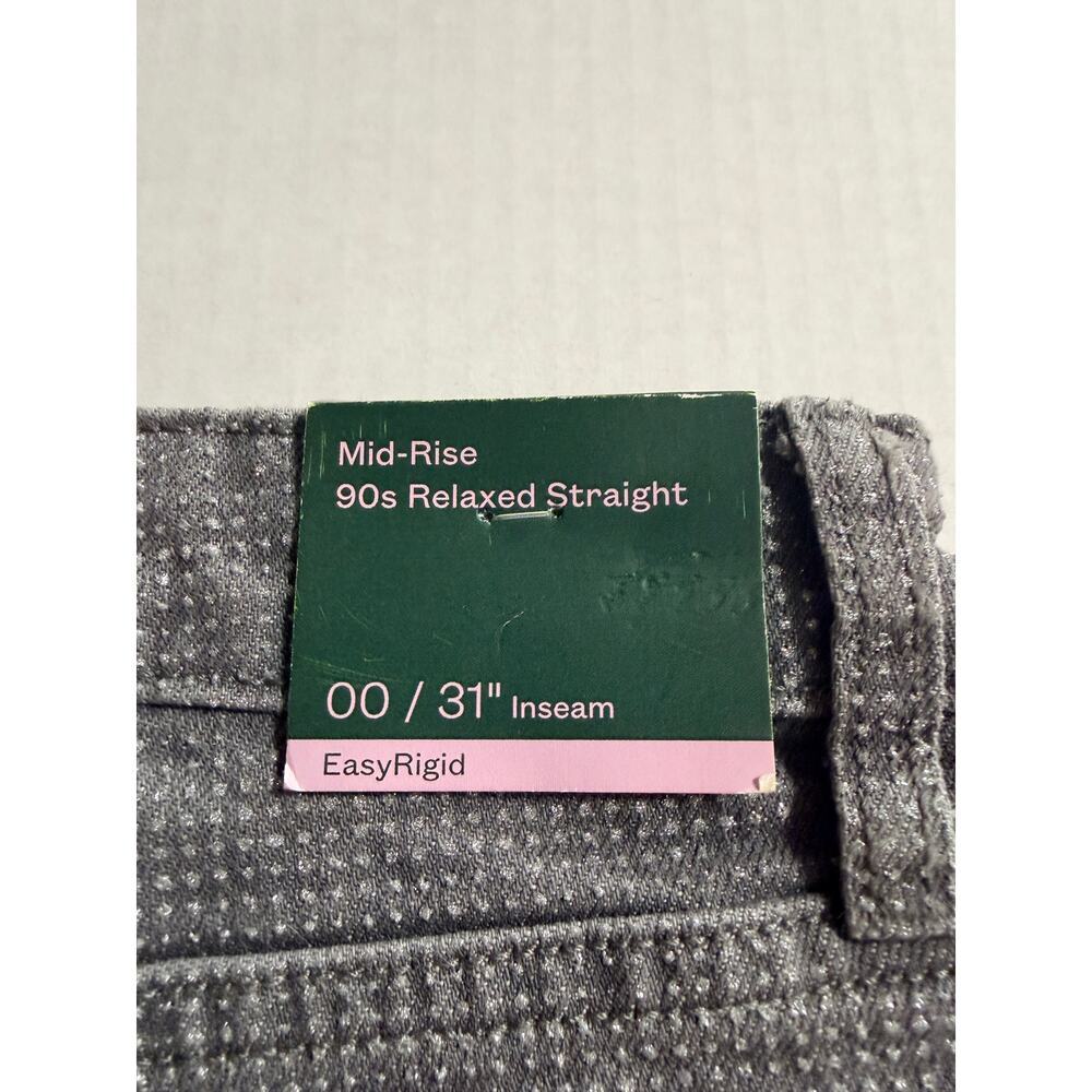 Wild Fable Mid Rise 90s Relaxed Straight Upstyled Cinderella Denim Jeans Gray 00 - Picture 15 of 16